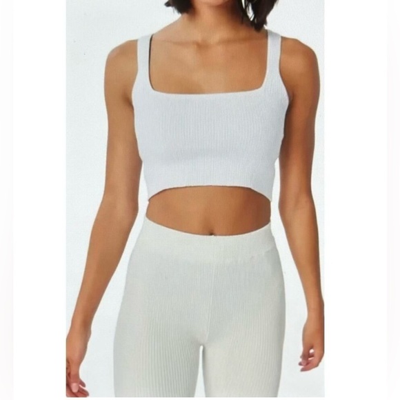 Lita by Ciara Tops - NWT LITA by Ciara White Ribbed Crop Top